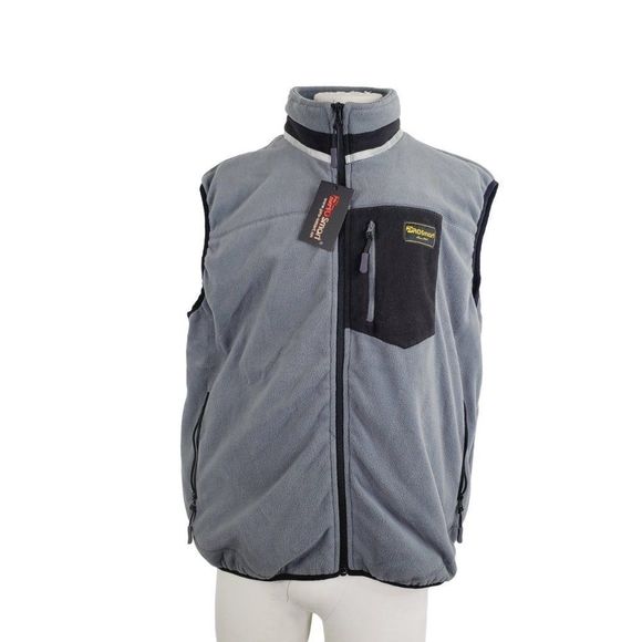 Prosmart Men's Gray Sleeveless Fleece Heated Tech Casual Winter Vest Size XL